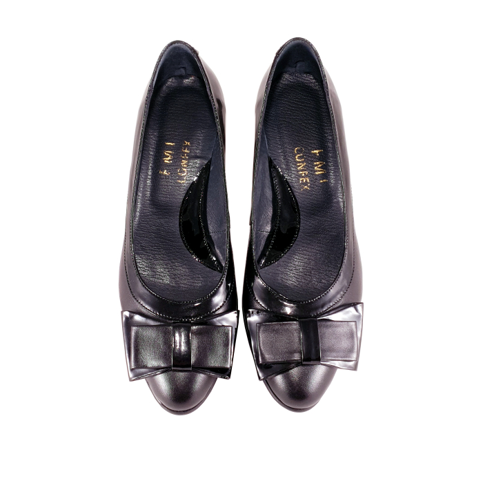 Pantofi 908 F Negru Box cu Lac [3]