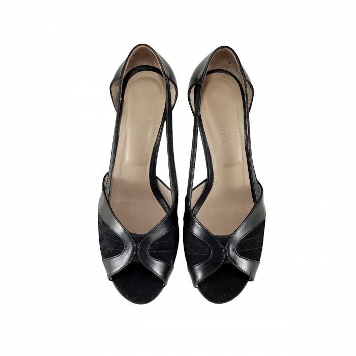 Pantofi Sanda 827 Negru Box cu Velur [2]