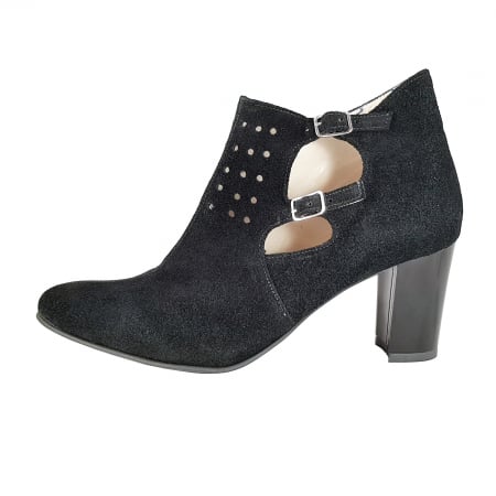 Botine - Botina Model 509 P Negru Velur