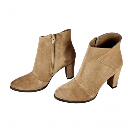 Botine Model 612 Velur Capucino [1]