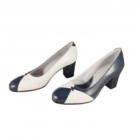 Pantofi 022.2 Bleumarin cu Alb [1]
