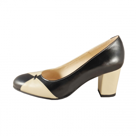 Pantofi 022.2 Negru cu Bej [0]