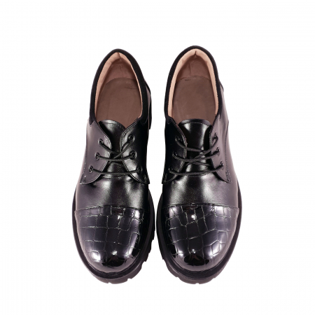 Pantofi 043.2 Negru box cu Cro co [2]