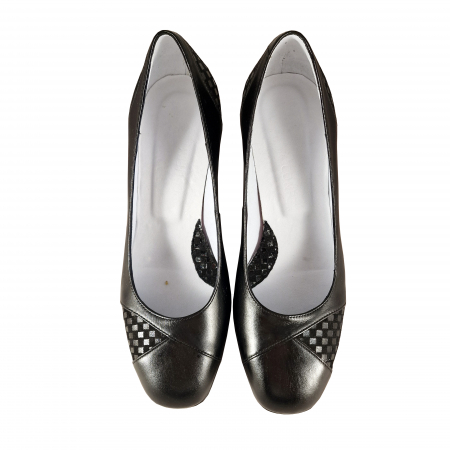 Pantofi 316.1 Negru Box cu Sah [2]