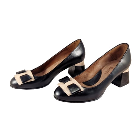 Pantofi 715 F Negru cu Nude [1]