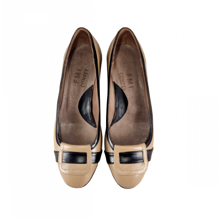 Pantofi 724 Nude cu Negru [2]