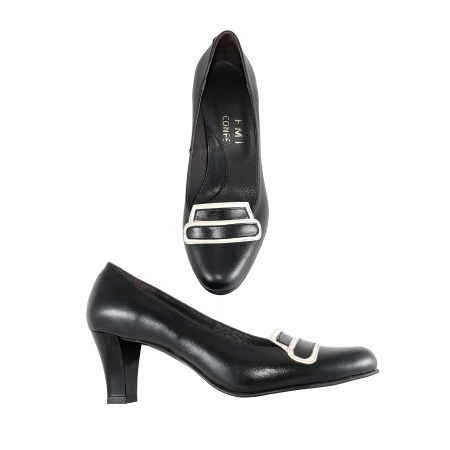 Pantofi 827 N Negru cu Bej Deschis [2]