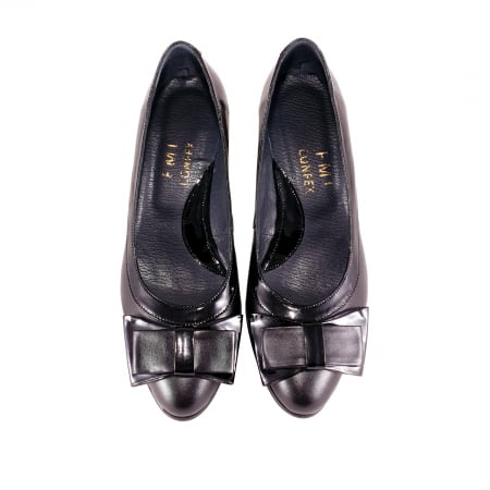 Pantofi 908 F Negru Box cu Lac [2]