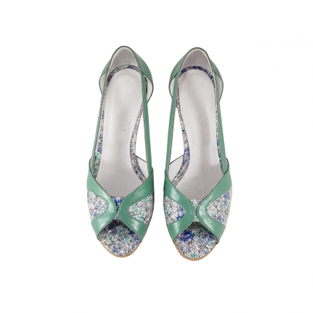 Pantofi Sanda 827 Verde cu Presaj Verde [2]