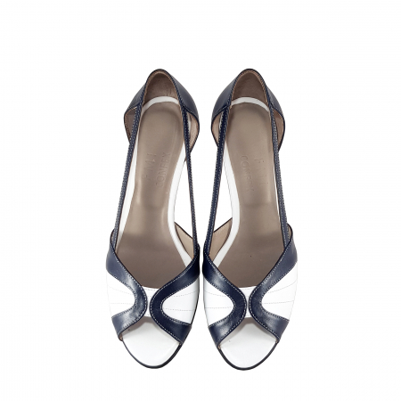 Pantofi Sanda 827 Bleumarin cu Alb [2]