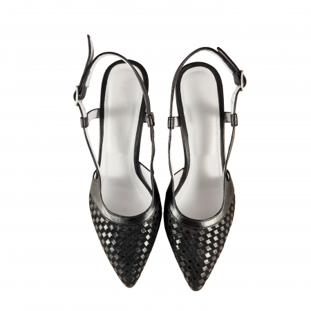 Sandale 053B Negru cu Sah [2]