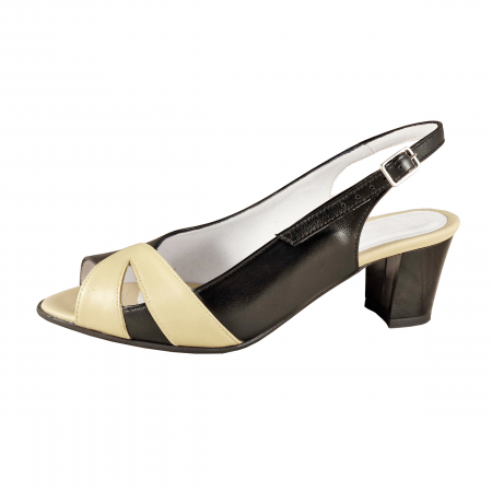 Sandale - Sandale 902 Negru cu Bej