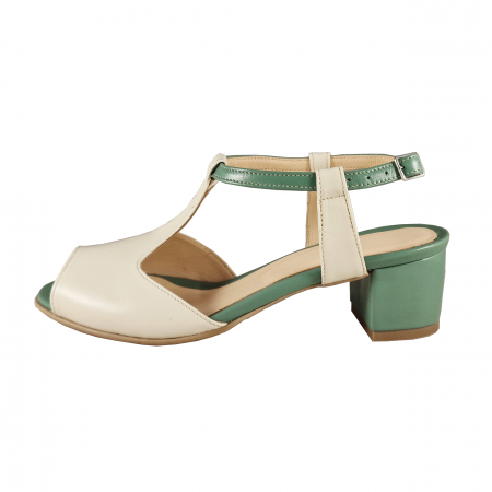 Sandale - Sandale 219 Bej cu Verde