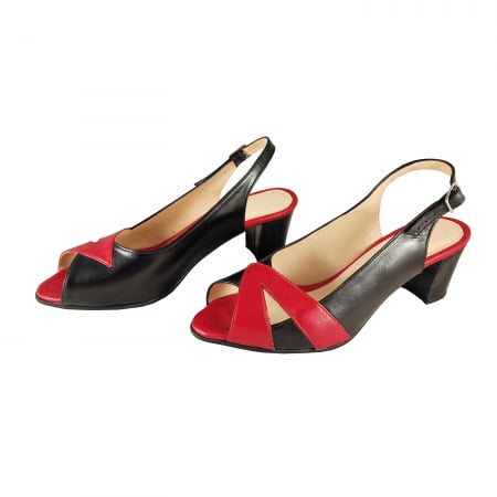 Sandale 902 Negru cu Rosu [1]