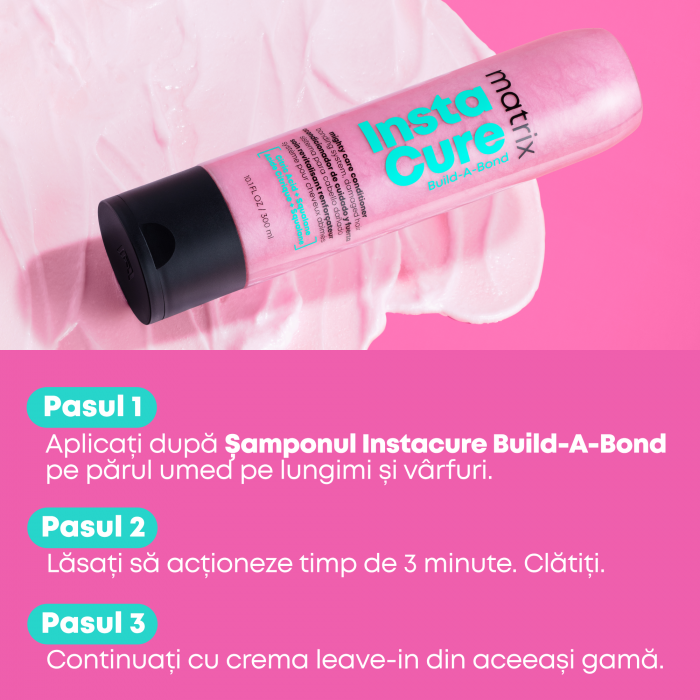 Balsam reparator Matrix Instacure Build-A-Bond Mighty Care pentru par deteriorat cu acid citric si scualan 300ml [4]