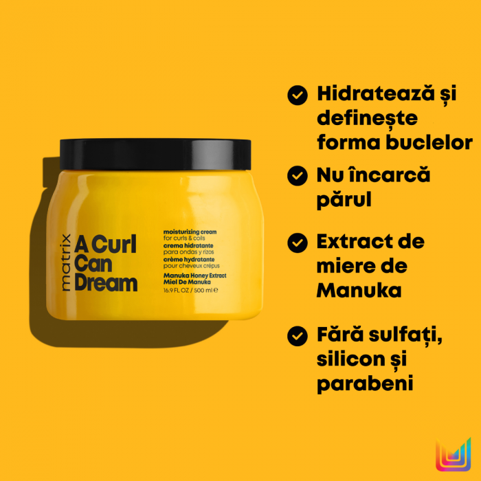 Crema profesionala hidratanta Matrix A Curl Can Dream, pentru par ondulat si cret, 500ml [2]