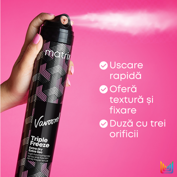 Fixativ cu putere maxima de fixare Matrix Vavoom Triple Frizz Extra Dry, 300ml [3]