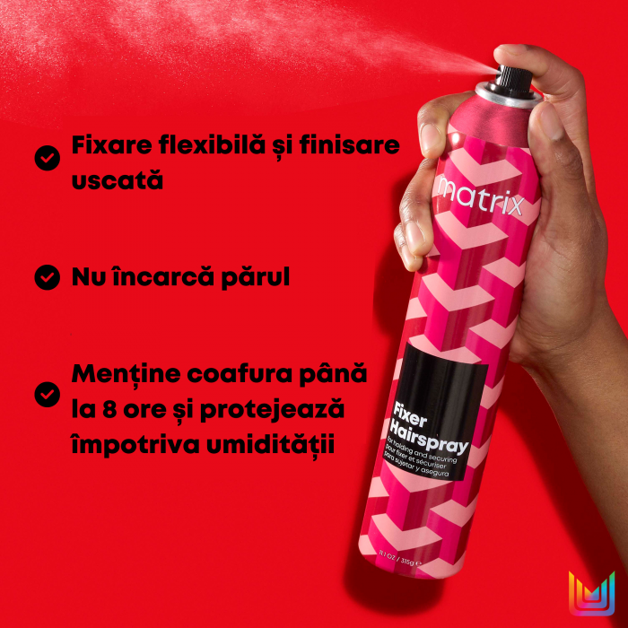 Fixativ profesional cu fixare flexibila si finisare uscata Matrix Fixer Hairspray 400ml [2]