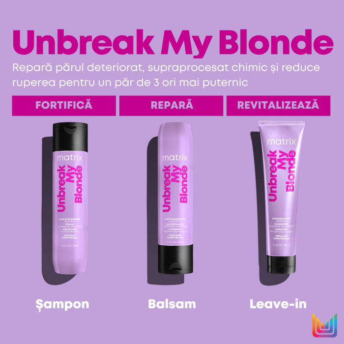 Leave in Matrix Total Results Unbreak My Blonde pentru revitalizarea parului blond 150ml [4]