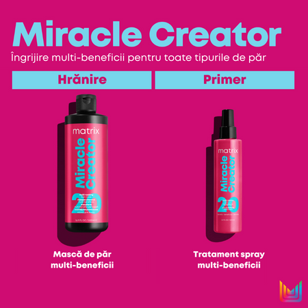 Masca de par Matrix Miracle Creator 20 multi beneficii revitalizeaza si intareste parul in doar 60 de secunde 500 ml [4]
