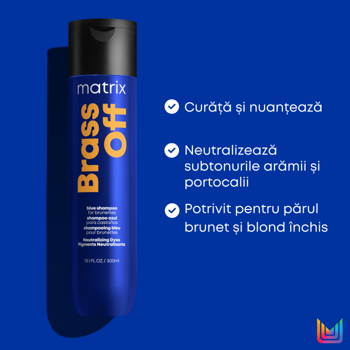 Sampon profesional Matrix Total Results Brass Off, pentru neutralizarea tonurilor aramii si oranj, 300 ml [2]