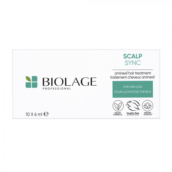 Tratament aminexil Biolage Scalp Sync Aminexil Hair Treatment cu acid glicolic si extract de ceai fermentat, previne caderea excesiva, pentru par fragil si subtire cu tendinta de rupere, 10x6ml [4]