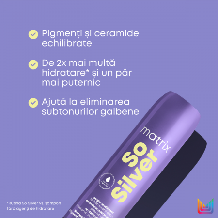 Balsam de par Matrix Total Results So Silver pentru neutralizarea tonurilor de galben 300ml [5]