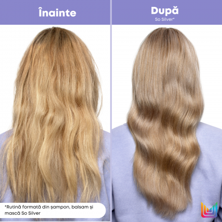 Masca Matrix Total Results So Silver pentru neutralizarea tonurilor de galben din parul blond, 200ml [4]