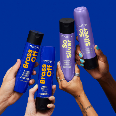 Balsam de par Matrix Total Results Brass Off cu pigment albastru pentru neutralizarea reflexelor nedorite aramii si portocalii, 300ml [9]