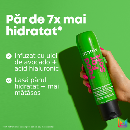 Balsam profesional Matrix Food for Soft cu ulei de avocado si acid hialuronic, pentru par uscat, 300ml [1]