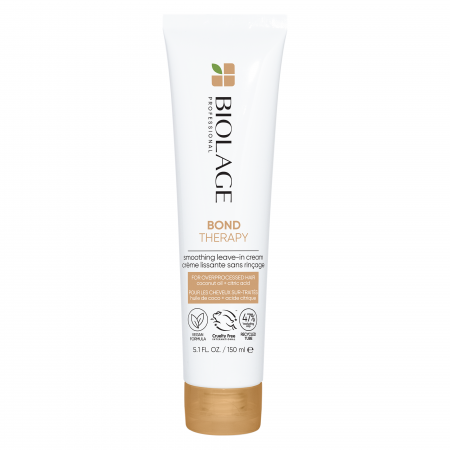 Tratament - Crema Leave In Biolage Bond Therapy cu ulei de cocos si acid citric pentru parul deteriorat si supra procesat 150ml