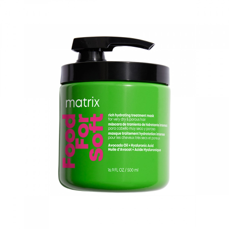 Tratament - Masca profesionala Matrix Food for Soft cu ulei de avocado si acid hialuronic, pentru par foarte uscat, 500ml
