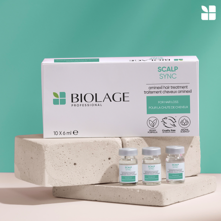 Tratament aminexil Biolage Scalp Sync Aminexil Hair Treatment cu acid glicolic si extract de ceai fermentat, previne caderea excesiva, pentru par fragil si subtire cu tendinta de rupere, 10x6ml [4]