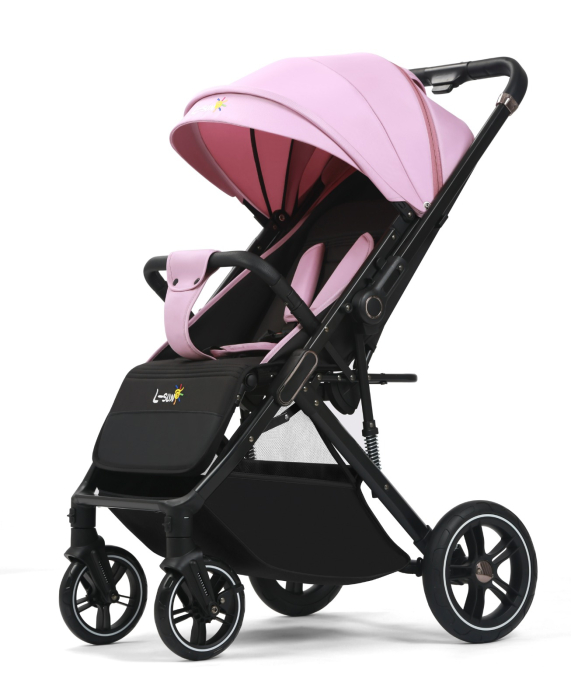 Carucior Sport Q1, Roz, Maner Reversibil, Pozitie Somn [4]