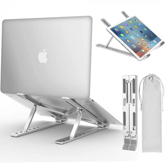 Suport Birou Laptop Pliabil Reglabil Laptop Silver [4]