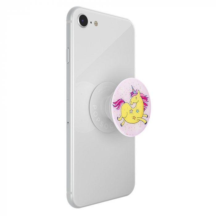 Suport Telefon Universal PopSockets PopGrip Jumping Unicorn Glitter [2]