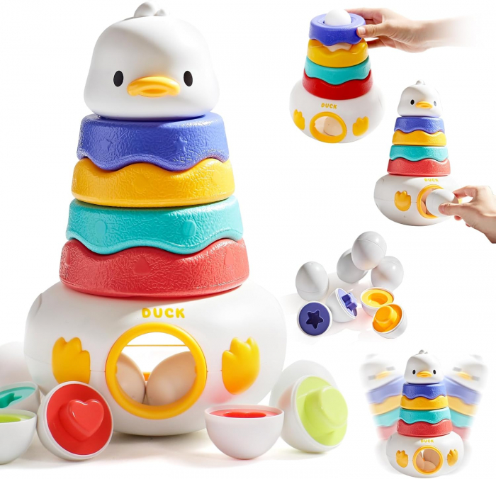 Set 3 in 1 Oua de Rata - Joc Montessori de Potrivire si Sortare pentru Bebelusi [2]