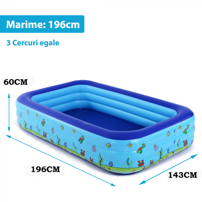 Piscina pentru Copii Gonflabila dreptunghiulara 196 cm [2]