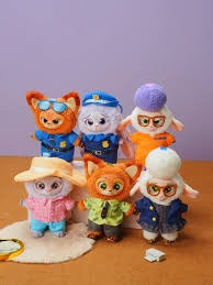 Set 6 Brelocuri din Plus Labubu Zootopia 17 cm [5]