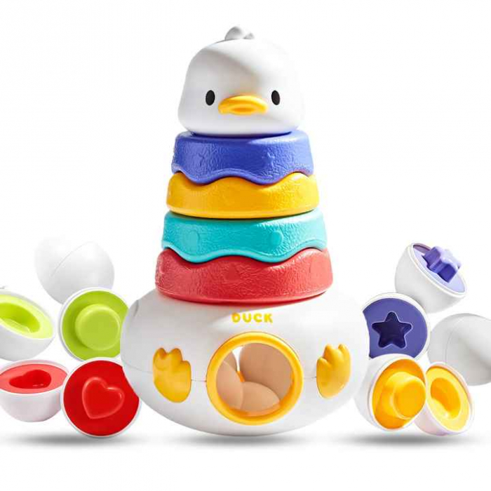 Set 3 in 1 Oua de Rata - Joc Montessori de Potrivire si Sortare pentru Bebelusi [4]