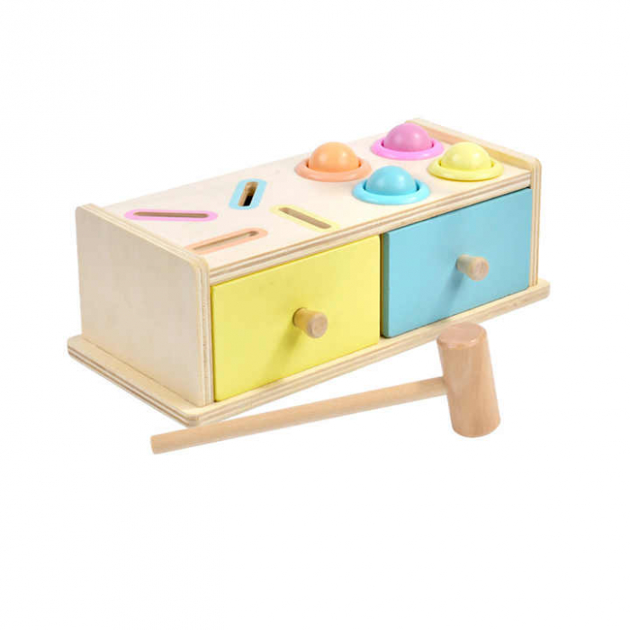 Cutie Multifunctionala Montessori din Lemn pentru Sortarea Culorilor si Formelor [3]