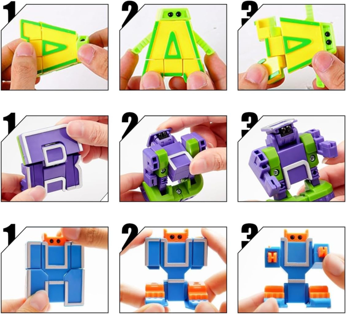 Joc STEM Educational – Set 26 Roboti Alfabet Transformabili in Litere [3]