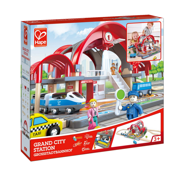 Set Circuit Tren din Lemn si Gara cu Sunete si Lumini Hape [7]