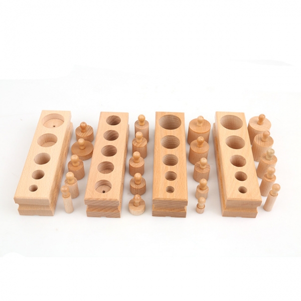 Joc de Lemn Cilindrii Montessori set 4 cilindiri [3]