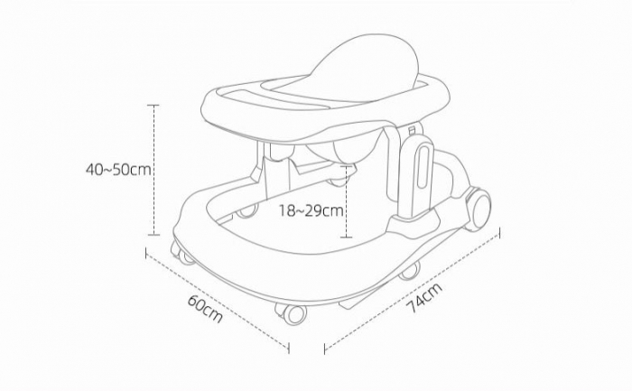 Premergator Bebe Cherry Baby walker Rosu Bordo 2 in 1 [5]