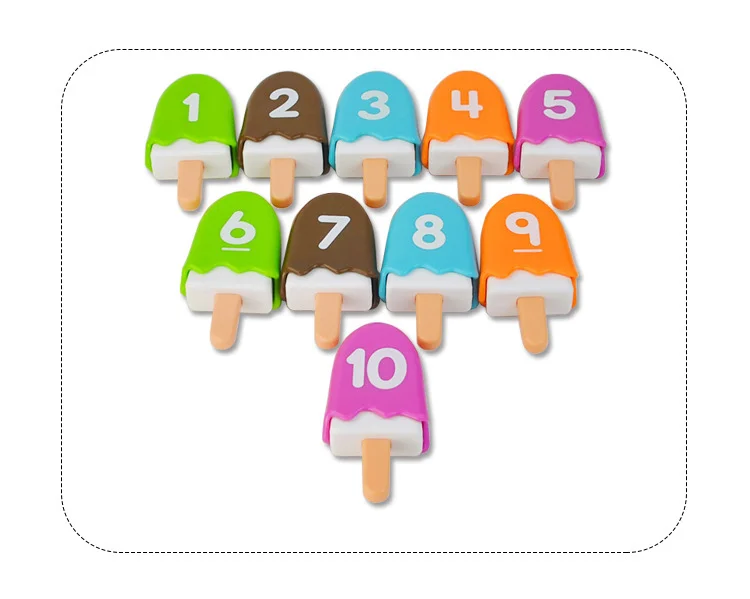 Set Educational pentru Recunoasterea Numerelor si Culorilor - Pops de Inghetata Interactivi [6]
