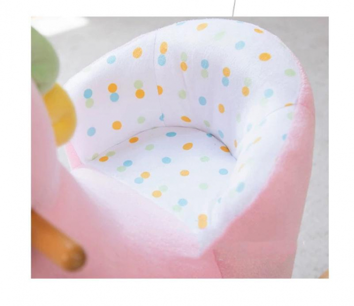 Balansoar Unicorn Roz 2 in 1 pentru Copii – Spatar, Centura, Muzica si Roti din Plus [5]