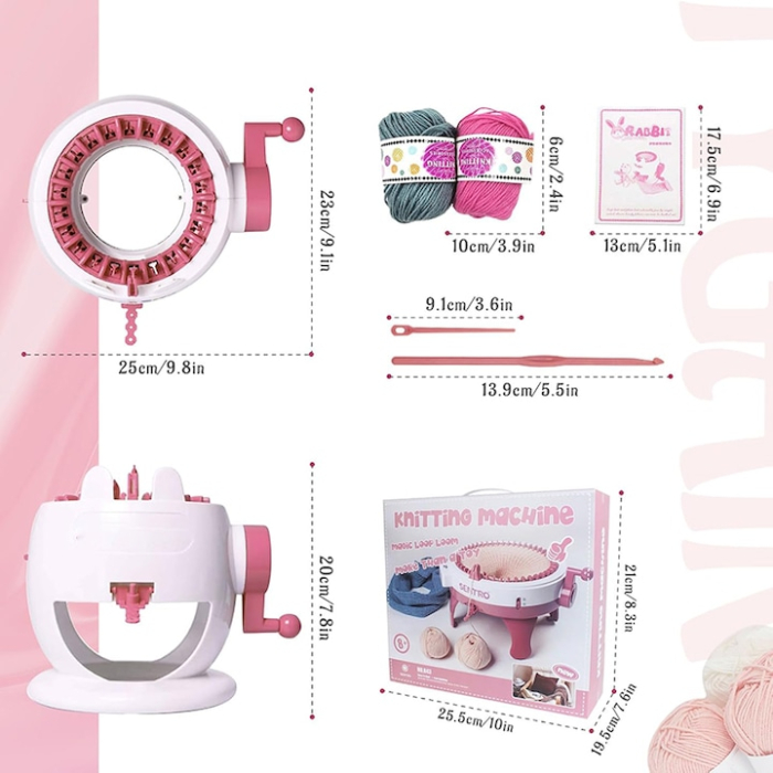 Masina de Tricotat cu 22 Ace – Set Complet pentru Sosete, Caciuli si Esarfe [6]