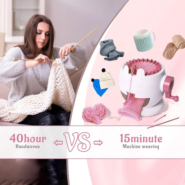 Masina de Tricotat cu 22 Ace – Set Complet pentru Sosete, Caciuli si Esarfe [4]