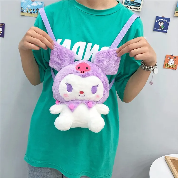 Ghiozdan Rucsac 3D Kuromi Mov pentru Gradinita 30 cm [2]